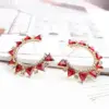 Wholesale Handmade Trillion-cut Marine Style Stud Earrings For Women In Golden Plated Zinc Alloy With Resin Inlay