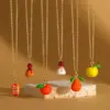 Wholesale New Fashion Sweet Cute Retro Fruit Cake Shape Exquisite Vacation Style Simple Copper Pendant Necklace Collarbone Chain For Women