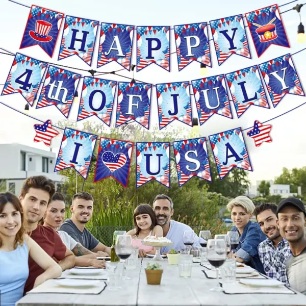 Wholesale 4th Of July Happy Independence Day Decorations American National Day Scene Flag Hanging Decorations Holiday Party Supplies