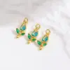 oly-56be7c80788926760994df0c16998210 Wholesale Copper Platinum Plated Smooth Zircon Rose Flower Tulip Pendant DIY Jewelry Hanging Bracelet Earring Accessories Chain Spacer Princess Style Gorgeous Cute Pastoral Romantic