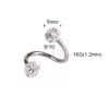 Wholesale Stainless Steel 16G Double Head Full Drill Mud Ball Ear Studs Bone Studs Piercing Decorations Geometric Pattern Unisex