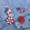 Wholesale Modern Style Pin Map Letter American Flag Alloy Enamel Unisex Brooches