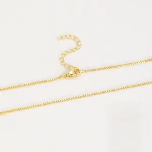 18K Gold-plated Copper Box Chain 45+5