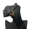 Wholesale Unique Wood Stitching Resin Valentine's Day Love Earrings Women's Simple All-match Round Heart-shaped Hollow Earrings
