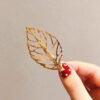 Wholesale retro hollow leaf clip side clip South Korea duck bill clip hairpin hairpin hair accessories