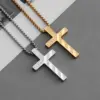 Wholesale Hip-Hop Style Cross Necklace For Men And Women, Made Of Durable Titanium Steel In Silver