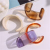 Wholesale Special-Shaped Color Acrylic Bracelet Irregular Simple Geometric Transparent Resin Bracelet