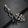 Wholesale Skull Keychain Alloy Creative Skull Arm Cross Pendant Car Metal Pendant Keychain