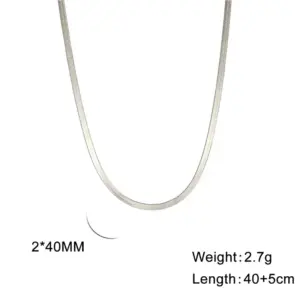 Silver / 2mm Wide / 40 5cm Long