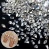 Wholesale Flat-bottomed zircon nail jewelry flash mini transparent white mixed shaped inverted side pile drill nail jewelry