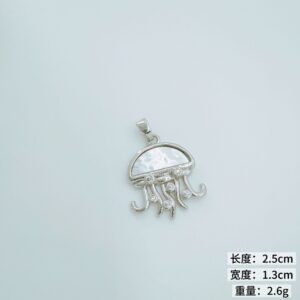 Jellyfish - Silver - White Clam