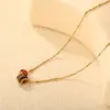 Wholesale Geometric Necklace For Women With Rhinestone Pendant, Electroplated 304 Stainless Steel Design