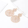 oly-577a030cd6e1557be8bb7d5915844a08 Wholesale Fashion Earrings Vintage Hollow Disc Frosted Earrings Palace Ethnic Style Carved Earrings