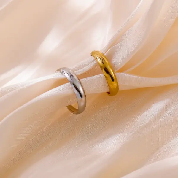 Wholesale Titanium Steel Ring Elegant Niche High-End Design Sense Ring Versatile Open Ring Wholesale Vacuum Electroplating 18K Real Gold Snake