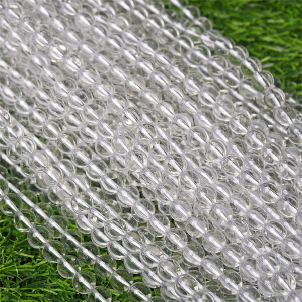 Wholesale Factory direct supply natural Clear Quarz white crystal loose beads DIY jewelry accessories bracelet beaded semi-finished products