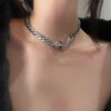 Wholesale Y2K Sexy Snake-Shaped Metal Chain Necklace Clavicle Chain Popular Ins Hip-Hop Cool Accessories for Women