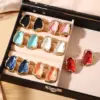Wholesale Urban Commute Titanium Steel Drip Oil Earrings Geometric Pattern Vacuum Plated Gold 304 Stainless Steel Ear Studs And Drop