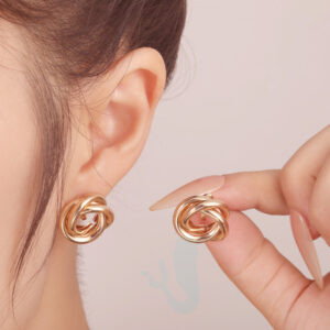 oly-57e2a849e3f11c2e73bec08700d4194d Wholesale special jewelry earrings creative metal elements circle multi-layer knotted earrings