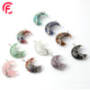 oly-57e9950279b3988ddaecd1419d3cb255 Wholesale Natural Stone Crystal Moon Winding Line Life Tree Gravel Pendant with Resin Stainless Steel Chain Teeth Necklace Jewelry