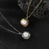 Wholesale Spiral Pendant Necklace For Women With Imitation Pearl And Rhinestones On A Cable Chain