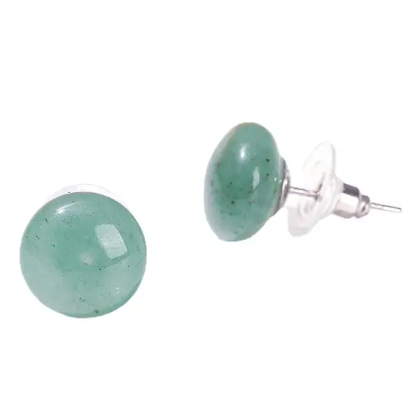 Wholesale JD Jewelry Natural Crystal Jade Lucky Bean Geometric Pattern Natural Stone Earrings For Women Fashionable Elegant Autumn Winter High-end Earrings