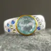 Wholesale Geometric Women’s Ring With Claw Setting, Copper Base With White K Water Plating, Featuring Zircon Inlay
