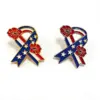 Wholesale Electroplated Alloy Flowers Pin, Flag Brooches For American National Day