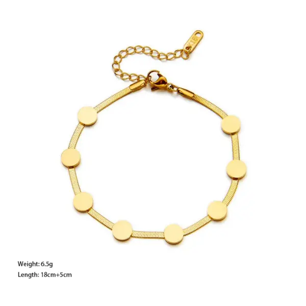 Wholesale PVD Coated Real Gold Plated 18K Gold Heart Shape Grain 304 Stainless Steel Streetwear Waterproof Non Tarnish 304 Stainless Steel Lobster Trigger Clasp Closure Bracelets