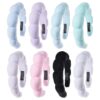 Wholesale terry cloth sponge twist hair band high cranial top color cloud bubble headband headdress headband women