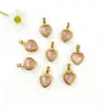 oly-585db32917c8781766037b351bf2d5c6 Wholesale 18K Gold Plated Copper Color Retention Zircon Heart-Shaped Birthstone Pendant DIY Jewelry Hanging Water Plated Imitation Gold Geometric