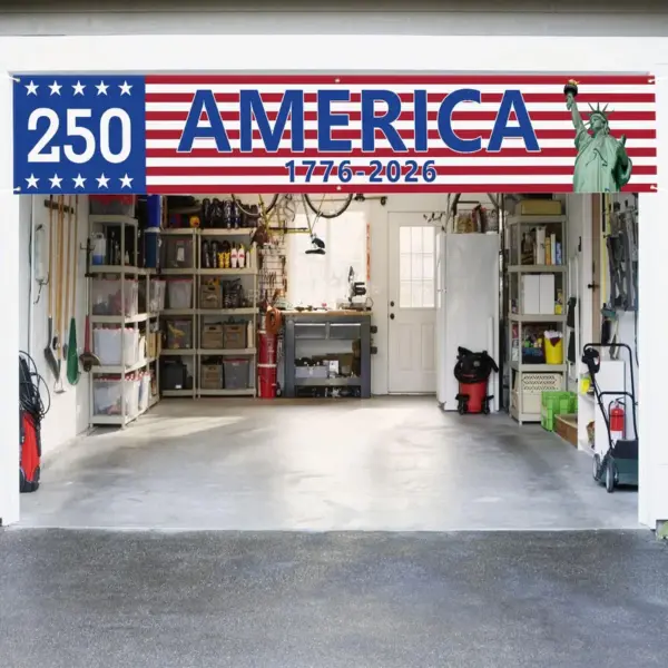 oly-5879c1d7127242c95de4548807865353 Wholesale 250th Anniversary American Flag Vertical Flag 50x 300cm Polyester Retro Print Colorful Flag Suitable For National Day Celebration