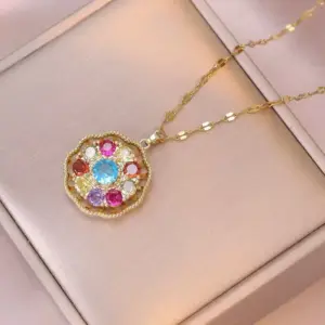 X0032 Colorful Rotating Necklace