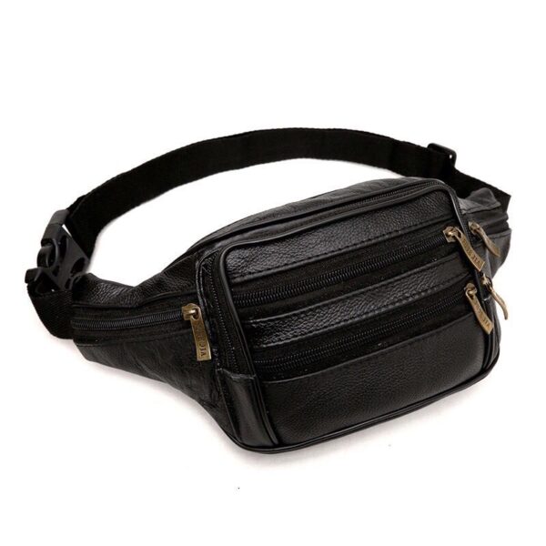oly-587fedee281419d4dc1a4e5f3f2ae4a7 Wholesale Men's Waist Bag Genuine Leather Waist Bag Men's Multi-Functional Waterproof Waist Bag Mobile Phone Bag Business Cashier Waist Bag Wallet Coin Purse