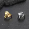 Wholesale 304 Stainless Steel Wolf Head PVD Coated 18K Real Gold Plated Simple Style Waterproof Non Tarnish Polishing Rings