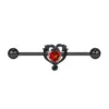 Wholesale 1 Piece Ear Cartilage Rings & Studs Retro Moon Skull Grimace Stainless Steel Alloy Copper Plating Inlay Rhinestones