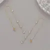 Wholesale Tassel Stud Earrings For Women In Copper With Zircon Inlay Featuring Elegant Tassel Craft
