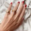 oly-58e6d9c2d203879464cd6b287cfee0dd Wholesale bamboo joint ring for women, 18K gold, niche and exquisite, minimalist trendy ring, Dawn.