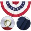 oly-58e898371afdbaaeb4756e1c75ee6d25 Wholesale 4th Of July Independence Day Decorations Foldable Semi-Circular Flag Outdoor Courtyard Arrangement Fan-Shaped Polyester Simple