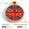 Wholesale National Flag Pendant In 304 Stainless Steel With 0.03µm PVD Coated 18K Real Gold Plating And Enamel Finish, 1 PCS Package