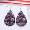 Wholesale 1 Pair Elegant Retro Simple Style Water Droplets Pu Leather Drop Earrings