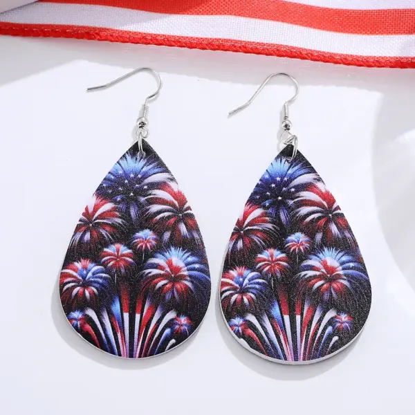 Wholesale 1 Pair Elegant Retro Simple Style Water Droplets Pu Leather Drop Earrings