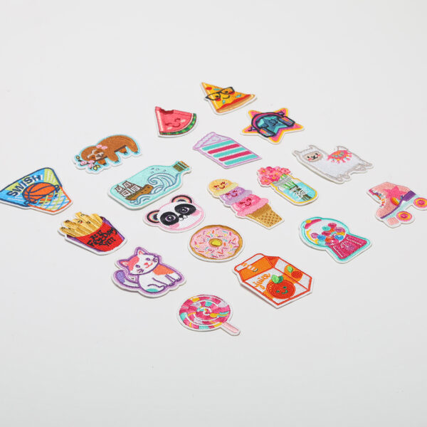 oly-590b31dcf1e271ce3d24ee5794f9c7fa Wholesale Embroidery Original Cloth Stickers French Fries Vase Computer Embroidery Stickers Skates Patch Stickers Garment Bag Decorative Appliques