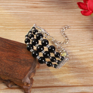4-round beads (black)