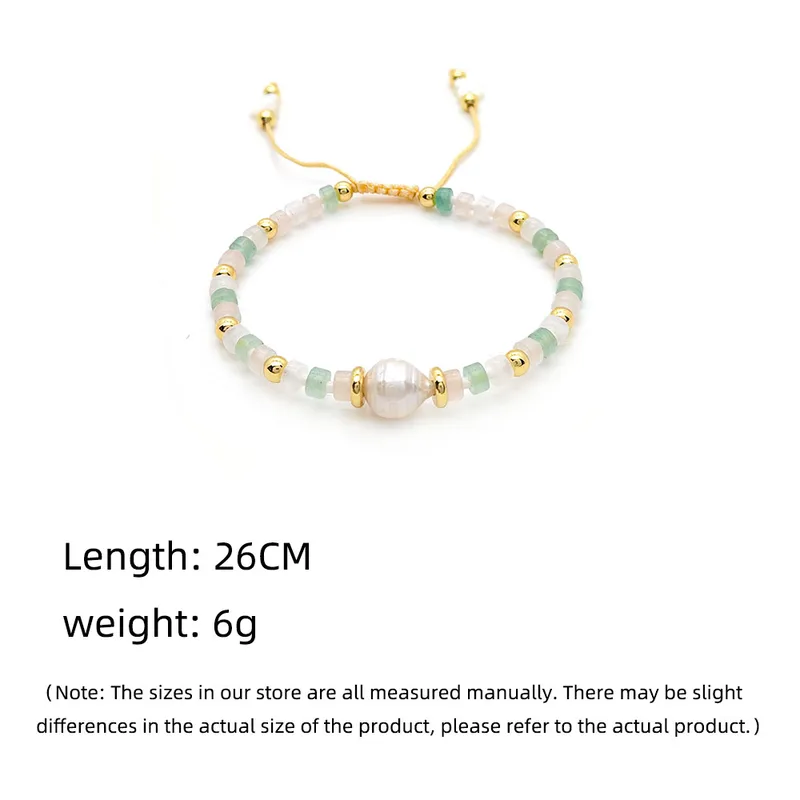 Wholesale Fashion Geometric Turquoise Freshwater Pearl Knitting Bracelets