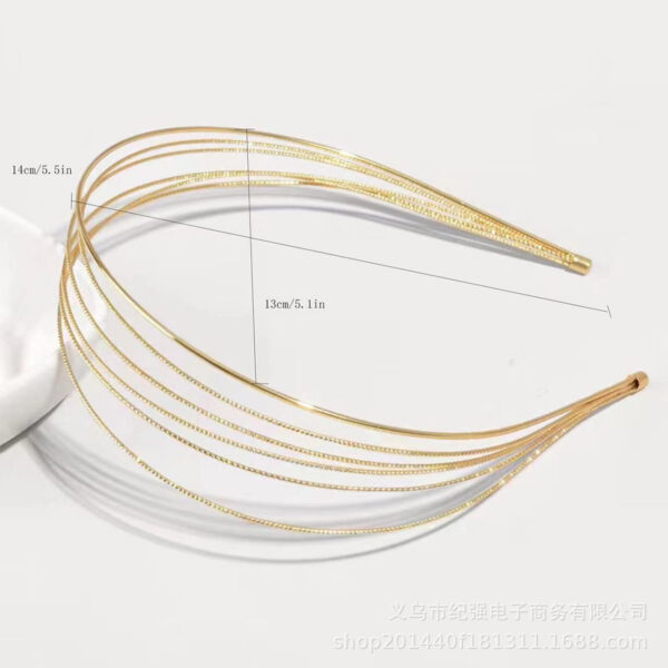 oly-592295f5d1c00f4ac74b7686e4339224 Wholesale Popular Metal Headband, Fashionable, Simple, High-End, Six-Layer Folding Metal Headband, Versatile