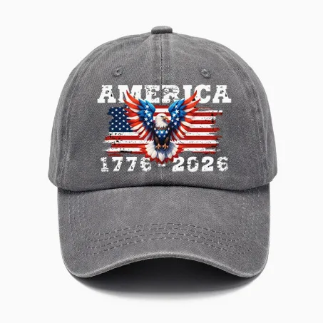 Wholesale Vintage Style American Flag Baseball Cap With Curved Brim, Cotton Material And Embroidery, Perfect For Independence Day
