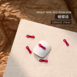[frosted style] wine red bow