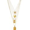oly-593ad1a905dd6586ab52b603501e4283 Wholesale jewelry 18k gold stainless steel love shell palm tree geometric pendant necklace women