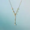 Wholesale Geometric Necklace For Women, 18K Gold Plated 304 Stainless Steel, PVD Coated, Zircon Inlay, Cable Chain