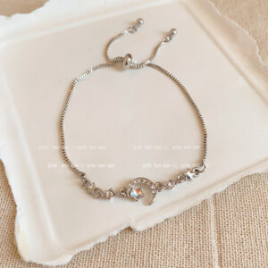 S548 silver-star and moon diamond bracelet